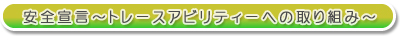 ���S�錾�`�g���[�X�A�r���e�B�[�ւ̎��g�݁`